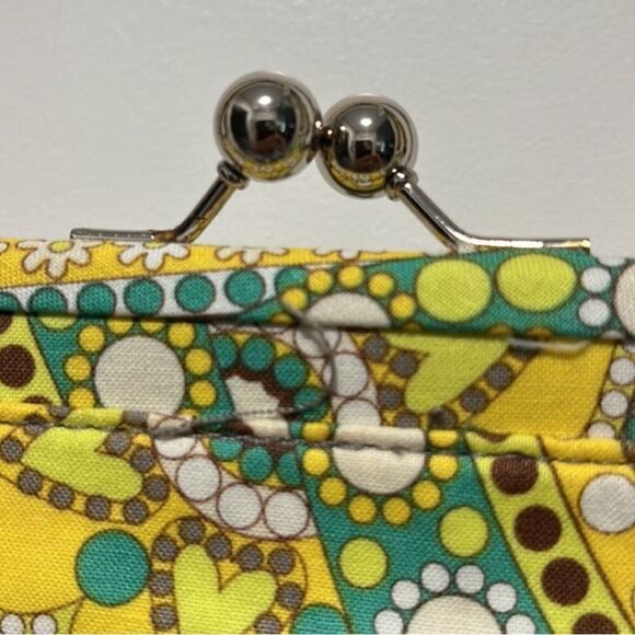 Vera Bradley Lemon Parfait Alice Structured Kiss Lock Satchel RARE RETIRED NWT - Picture 3 of 6